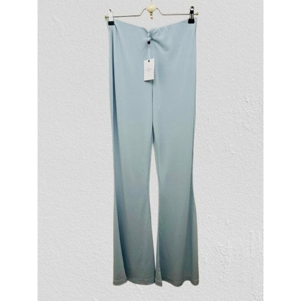 L'Academie Crepe Jersey Set - Bell Bottoms Pants & Halter Top Pale Blue Size Sma - Picture 5 of 9